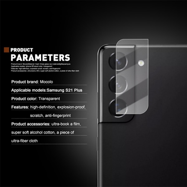 MOCOLO Samsung Galaxy S21 Plus Linsskydd Härdat Glas