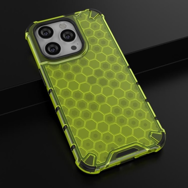 iPhone 15 Pro Max Skal Honeycomb Shockproof Grön
