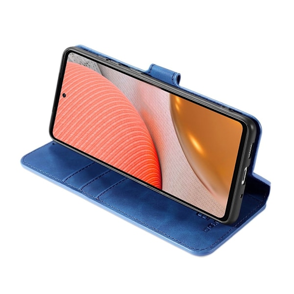 Samsung Galaxy A72 - DG.MING Retro Läder Fodral - Blå Blue Blå