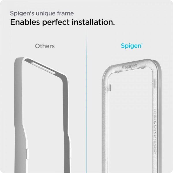 Spigen iPhone 16e/14/13/13 Pro ALM Glas FC Heltäckande Skärmskydd