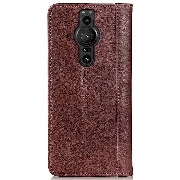 Sony Xperia Pro-I Fodral Flip Retro Läder Brun