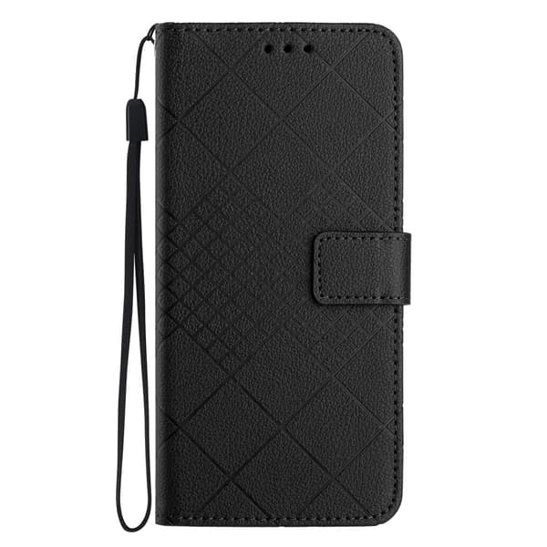 Samsung Galaxy A57 5G Fodral Läder Rhombus Svart
