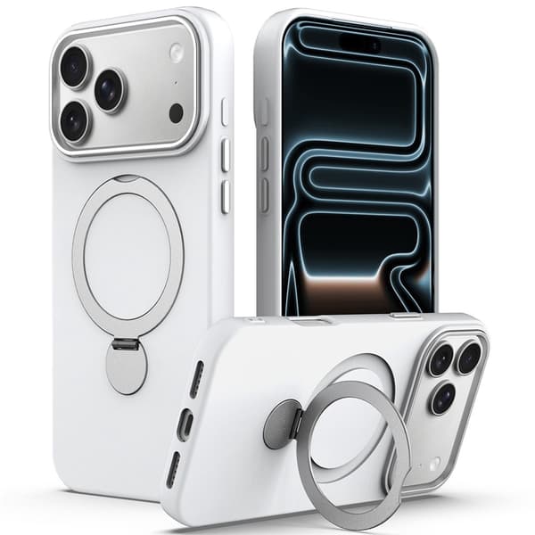 iPhone 17 Pro Skal MagSafe Kickstand Hybrid Vit
