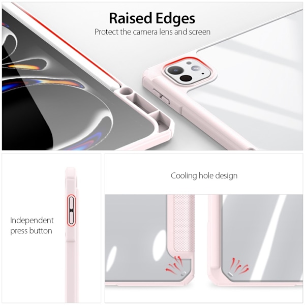 DUX DUCIS iPad Pro 13 2024 Fodral TOBY Ljus Rosa