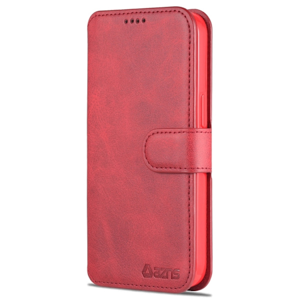AZNS iPhone 14 Plus Fodral Solid Textur Röd/Rosa