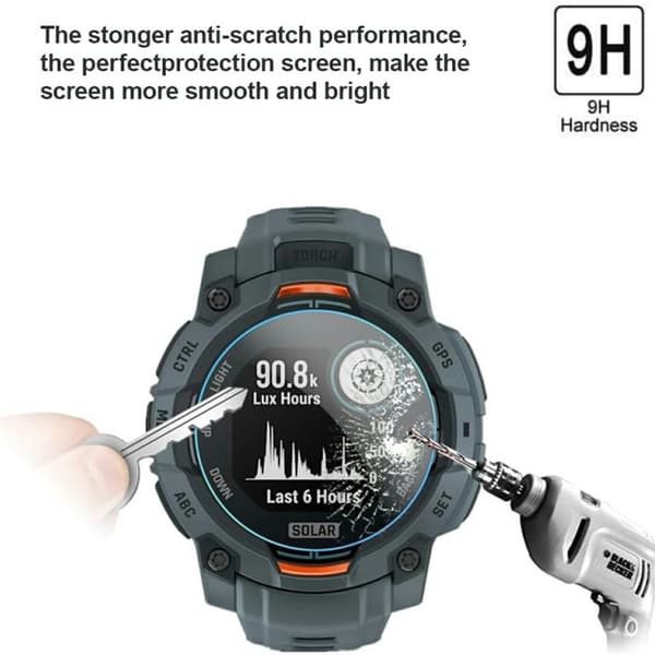 Garmin Instinct 3 45 mm 3-PACK Skärmskydd Härdat Glas