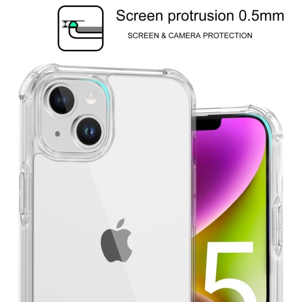 LEEU DESIGN iPhone 15 Plus Skal AirBag Hybrid Transparent