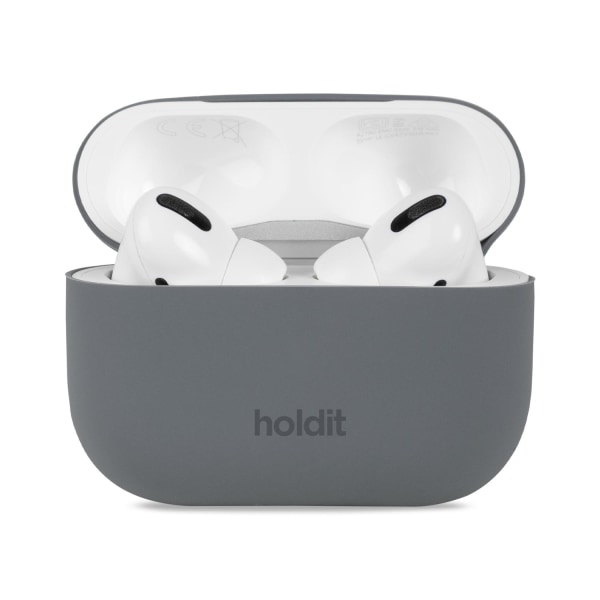 holdit AirPods Pro 1/2 Skal Silikon Space Gray
