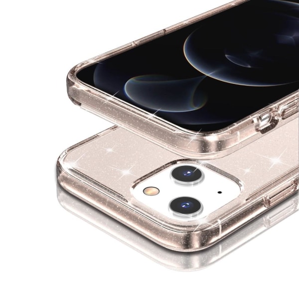 iPhone 15 Skal Hybrid Glitter Guld