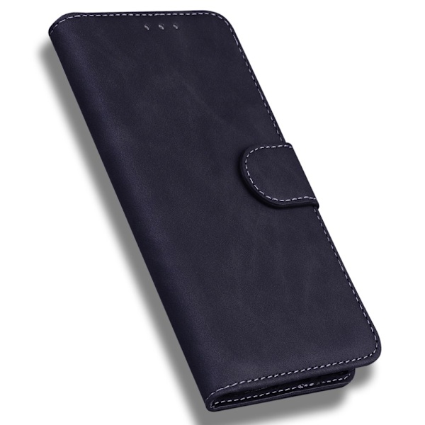 Sony Xperia 10 V Fodral Solid Läder Svart