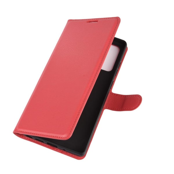 Samsung Galaxy Note 20 - Litchi Plånboksfodral - Röd Red Röd