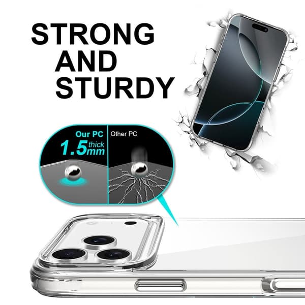 iPhone 17 Pro Max Skal Hybrid Transparent