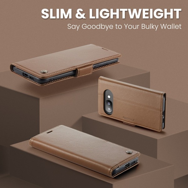 CASEME Google Pixel 9a Fodral RFID Läder Brun