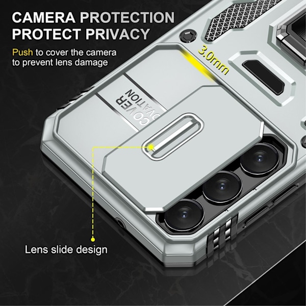 Samsung Galaxy S23 Plus Skal Ring CamShield Grå
