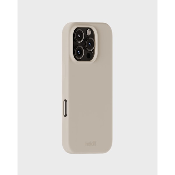 holdit iPhone 16 Pro Mobilskal Silikon Ljus Beige