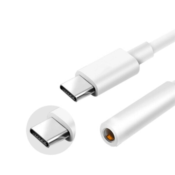 USB-C till AUX 3.5 mm adapter - Vit White Vit