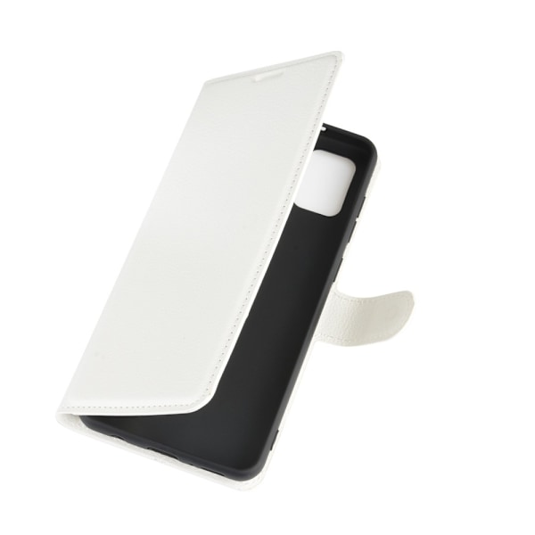 Samsung Galaxy A21s - Litchi Plånboksfodral - Vit White Vit