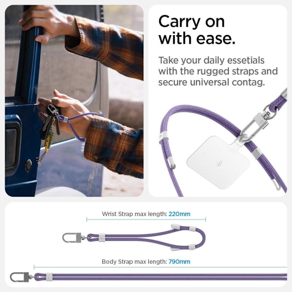 Spigen Mobilsnöre / Handledsrem Strap Set Deep Purple