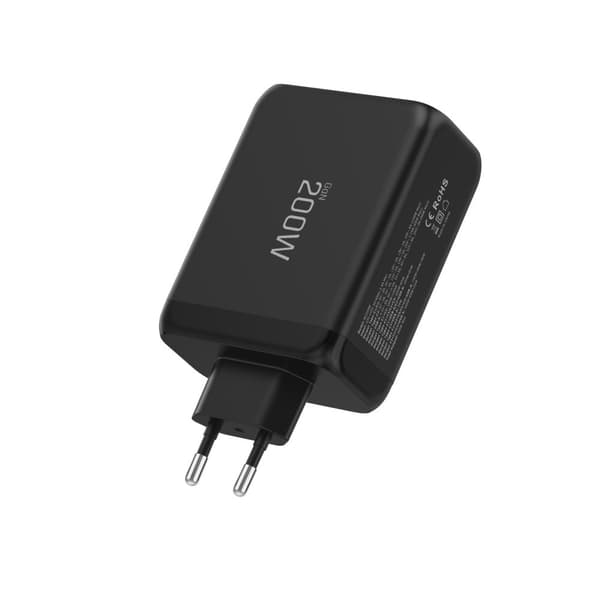 Tech-Protect 200W Väggladdare PD QC3.0 USB-C / USB-A Svart