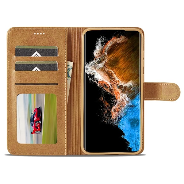LC.IMEEKE Samsung Galaxy S23 Fodral Läder Brun