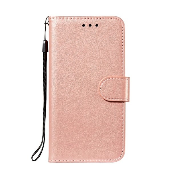 Xiaomi Redmi Note 10S - Solid Läder Fodral - Roséguld