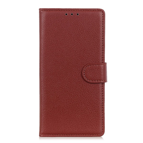 Samsung Galaxy J4 Plus - Litchi Plånboksfodral - Brun
