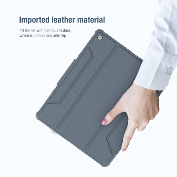 iPad Pro 12.9 (2020/2021) - NILLKIN CamShield Shockproof Tri-Fold Fodral - Grå grå