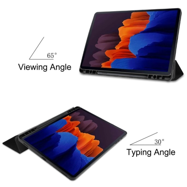 Samsung Galaxy Tab S7 Plus / Tab S8 Plus Fodral Tri-Fold Pennhål