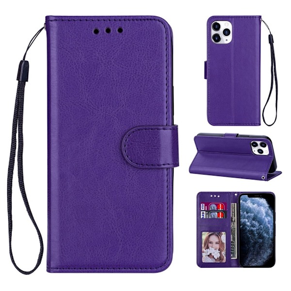 iPhone 12 Pro Max - Crazy Horse Fodral - Lila Purple Lila