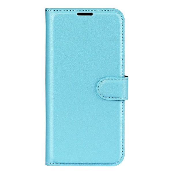 Motorola Moto G04 4G/G24 4G Fodral Litchi Läder Ljus Blå