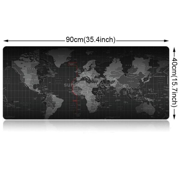 900 x 400 mm Musmatta/Skrivbordsmatta L Världskarta