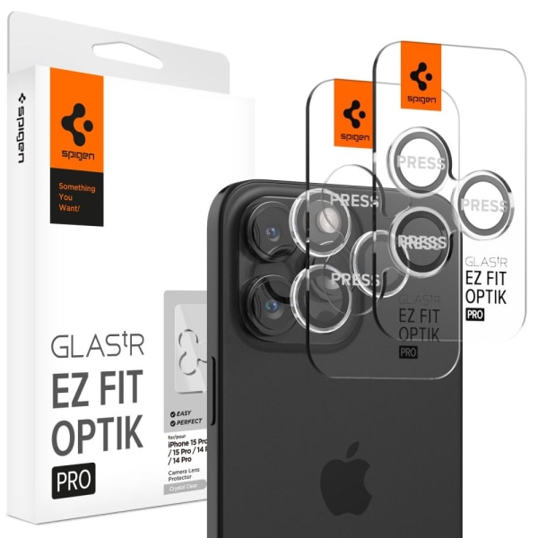 Spigen iPhone 14 Pro/Pro Max/15 Pro/Pro Max 2-PACK Optik.tR "Ez