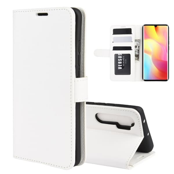 Xiaomi Mi Note 10 Lite - Crazy Horse Plånboksfodral - Vit White Vit