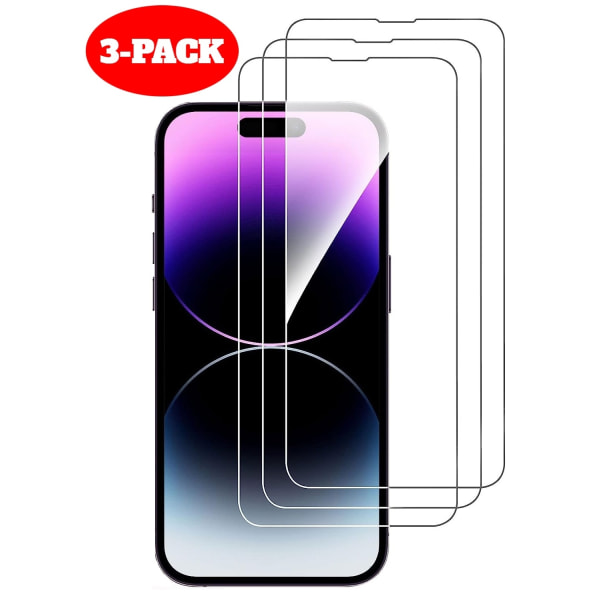 [3-PACK] iPhone 14 Pro Skärmskydd i Härdat glas