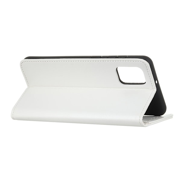 Samsung Galaxy A02s - Crazy Horse Läder Fodral - Vit White Vit