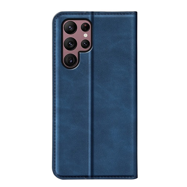 Samsung Galaxy S23 Ultra Fodral Flip Skin Touch Blå