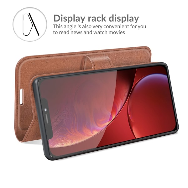 iPhone 13 Pro Max Fodral Solid Läder Brun Brun