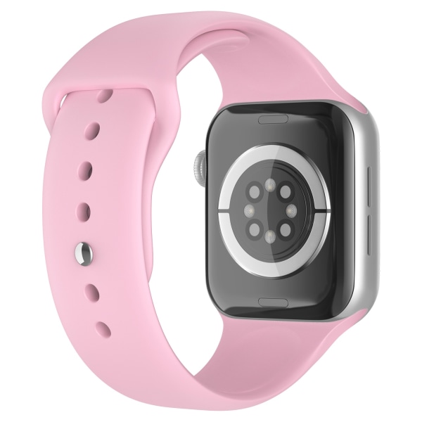 Apple Watch 38/40/41 mm Silikon Armband (M/L) Ljus Rosa