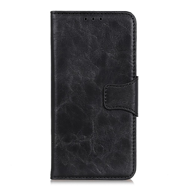 Nokia 2.4 - Split Läder Plånboksfodral - Svart Black Svart