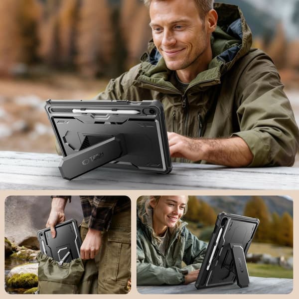 Tech-Protect Galaxy Tab S10 Lite/S10 FE/S9 2-SET Skal Kevlar Pro Svart