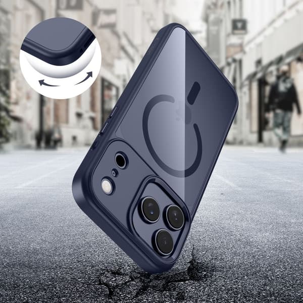 Tech-Protect iPhone 17 Pro Skal MagSafe MagMat Deep Blue / Clear