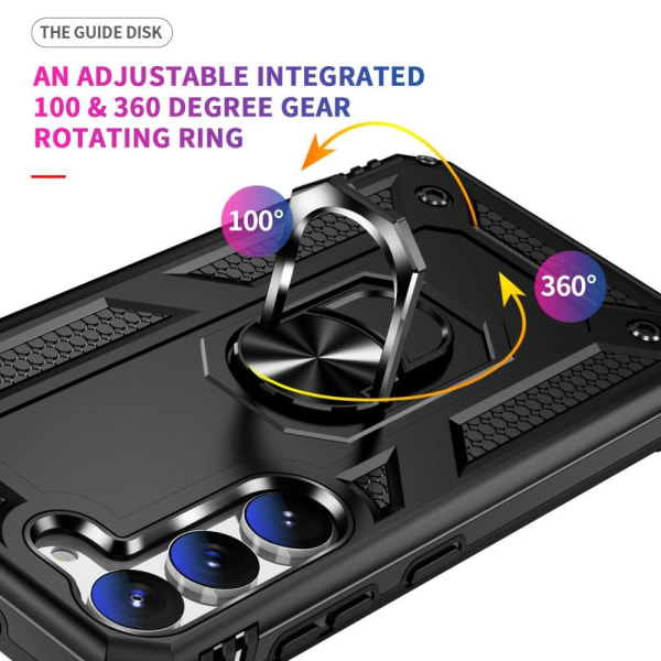 Samsung Galaxy S23 Plus Skal Ring Shockproof Hybrid Svart