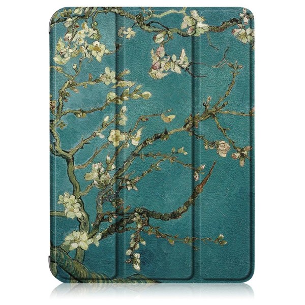 iPad Mini (2021) Fodral Tri-Fold Med Pennhållare Peach Blossom