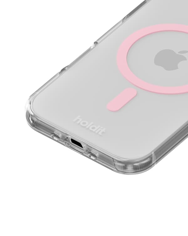 holdit iPhone Air MagSafe Mobilskal Pink/Transparent