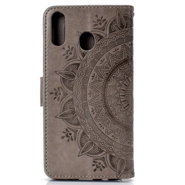 Huawei P40 Lite E - Mandala Plånboksfodral - Grå Grey Grå
