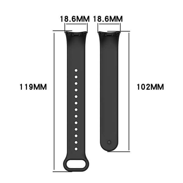 Xiaomi Smart Band 10/9/8 Armband Solid Silikon Röd