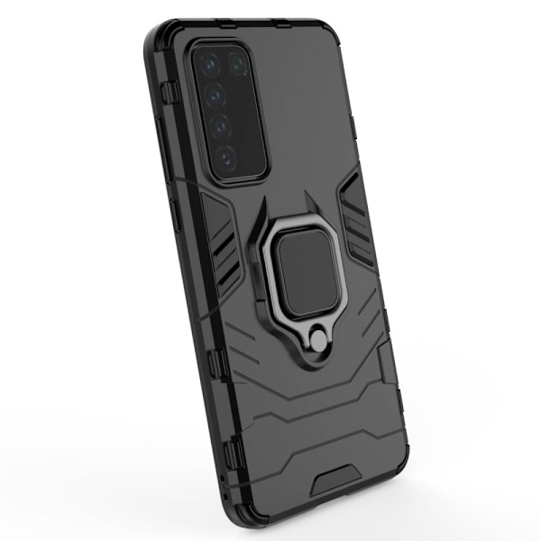 Huawei P40 - Hybrid Ring Skal - Svart Black Svart