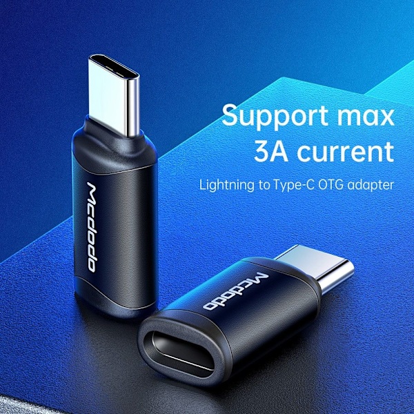 Mcdodo Lightning Hona - USB-C Hane Adapter Svart