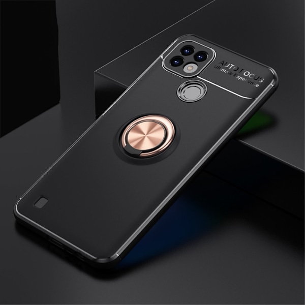 Realme C21 - Ring Skal - Svart/Roséguld Svart/Roséguld