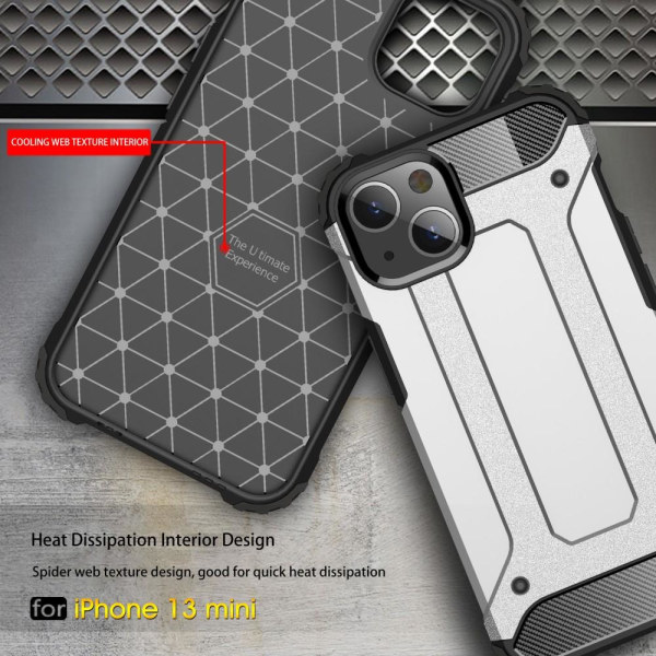 iPhone 13 Mini - Shockproof Armor Hybrid Skal - Röd